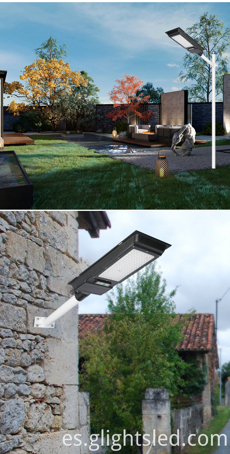 Iluminación de patio al por mayor impermeable ip65 al aire libre 80120 w integrado todo en una farola solar led